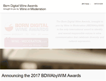 Tablet Screenshot of borndigitalwineawards.com
